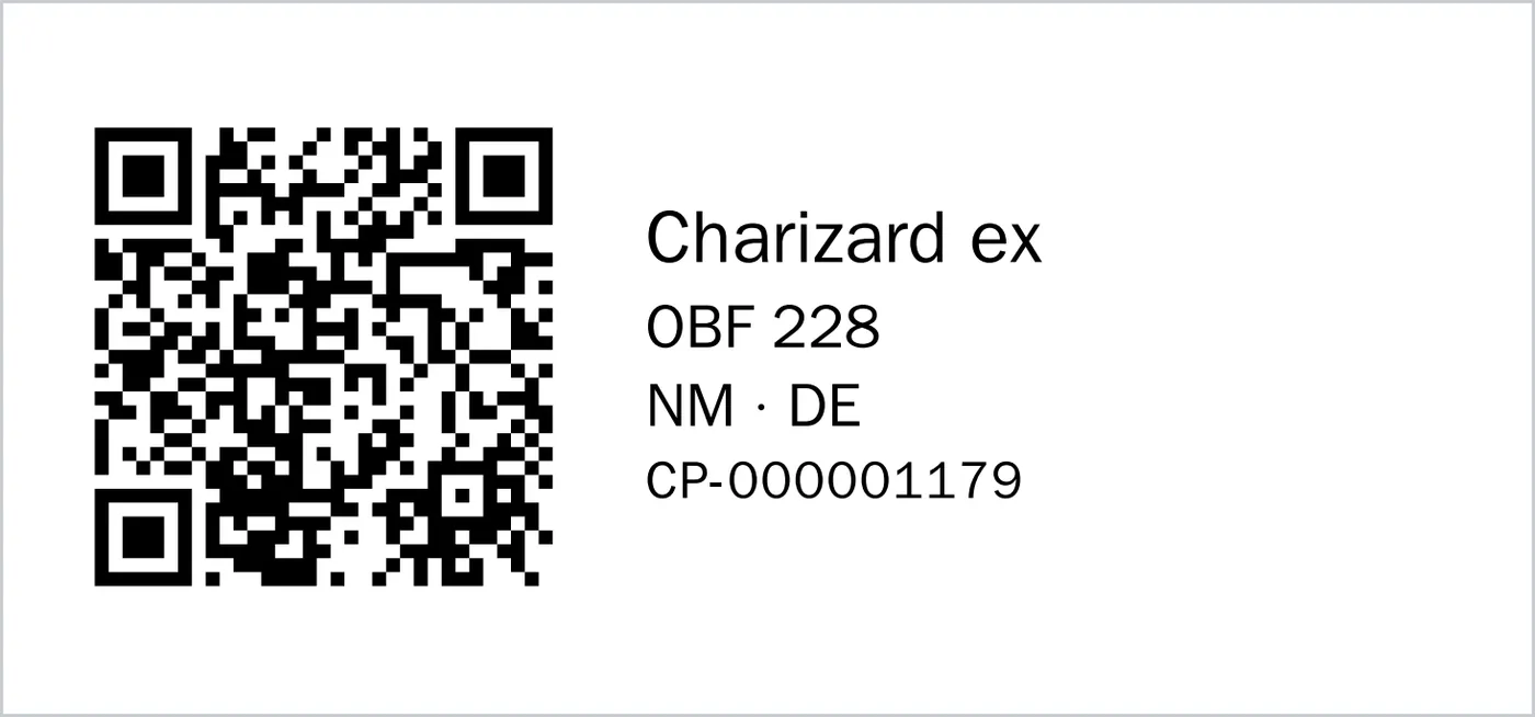 Gedrucktes Etikett mit QR-Code
