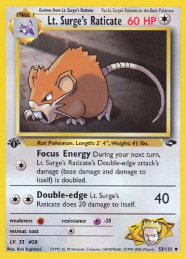 Lt. Surge's Raticate (GC 53)