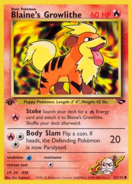 Blaine's Growlithe (GC 62)