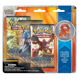 Steam Siege: Volcanion Pin 3-Pack Blister