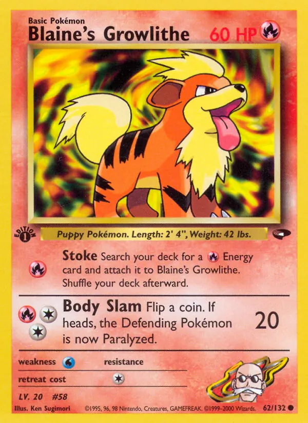 Blaine's Growlithe (GC 62)