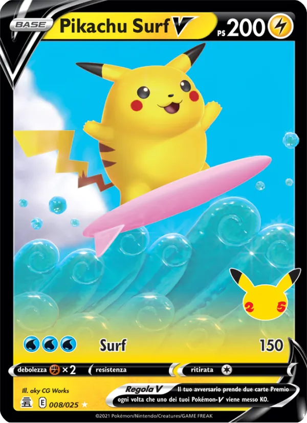 Surfing Pikachu V (CEL 008)