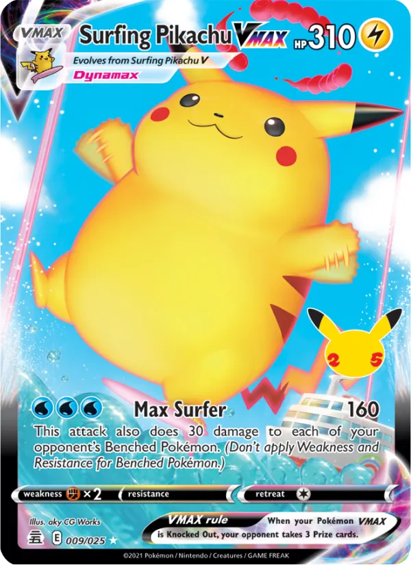 Surfing Pikachu VMAX (CEL 009)