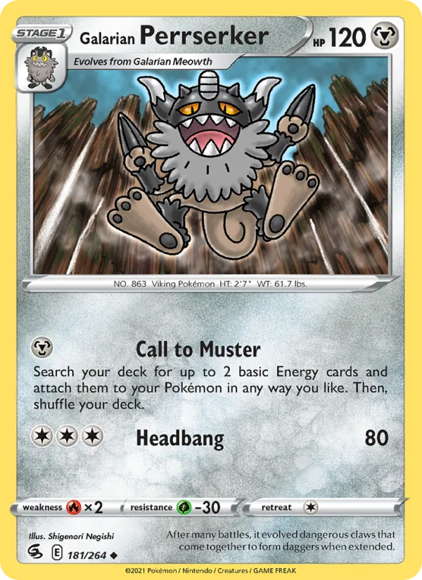 Galarian Perrserker (FST 181)