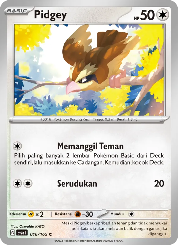 Pidgey (sv2a 016)