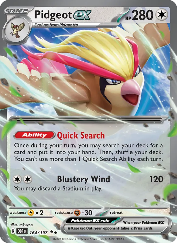 Pidgeot ex (OBF 164)