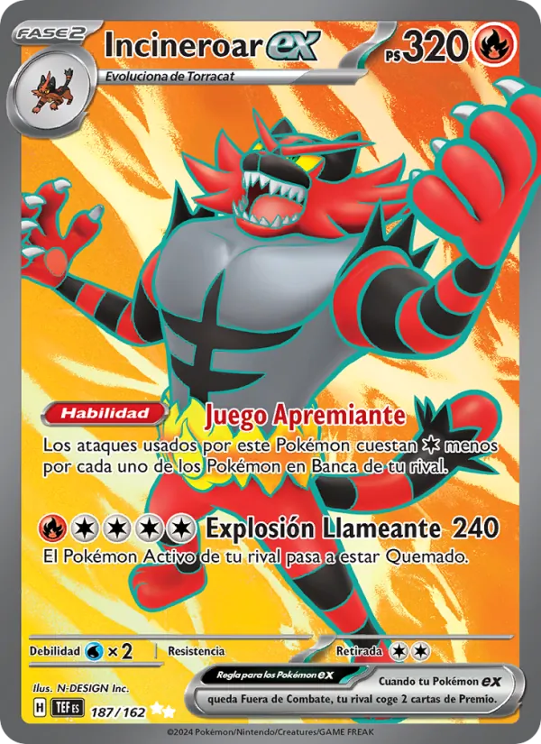 Incineroar ex (TEF 187)