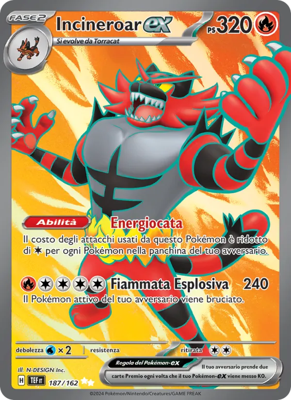 Incineroar ex (TEF 187)