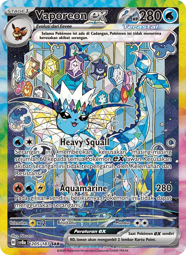 Vaporeon ex (sv8a 205)