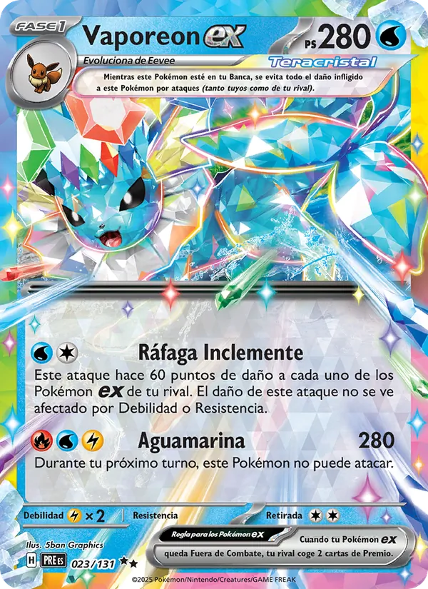 Vaporeon ex (PRE 023)