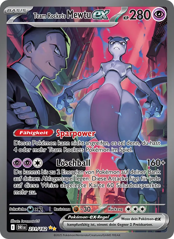Team Rockets Mewtu ex (DRI 231)