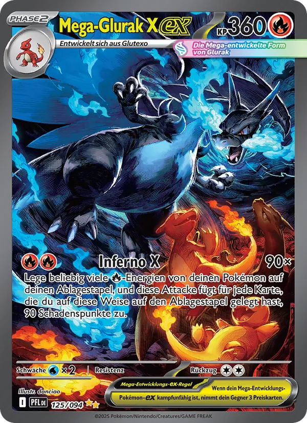 Mega Glurak X ex (PFL 125)