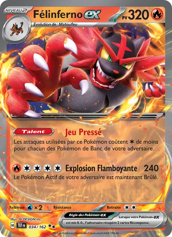 Incineroar ex (TEF 034)