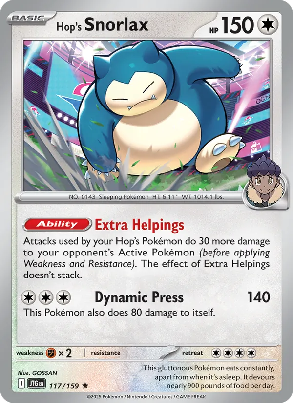 Hop's Snorlax (PPS8 JTG 117)