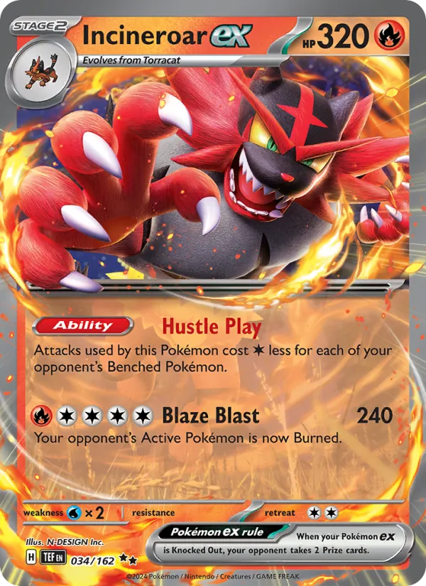 Incineroar ex (TEF 034)