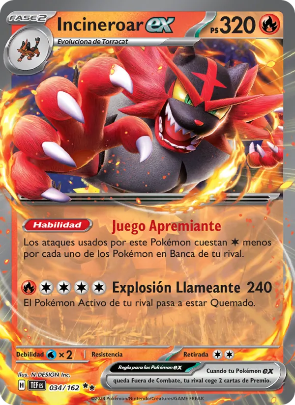 Incineroar ex (TEF 034)