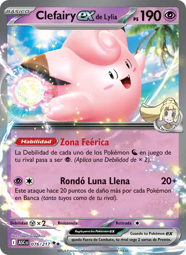 Clefairy ex de Lylia (ASC 076)