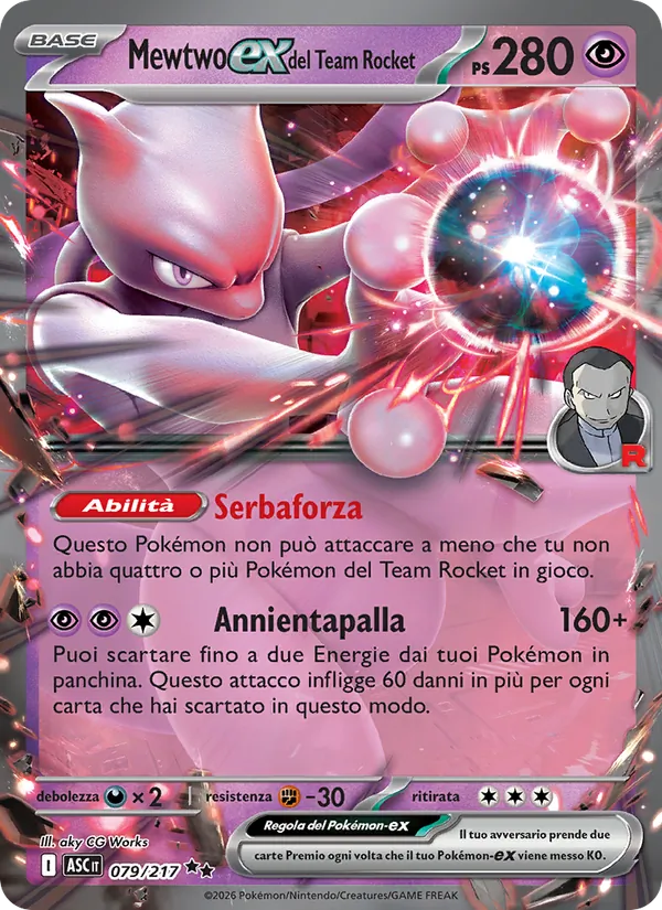 Mewtwo ex del Team Rocket (ASC 079)