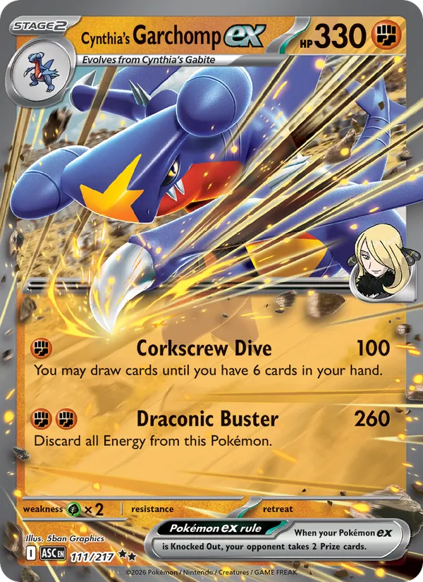 Cynthia's Garchomp ex (ASC 111)