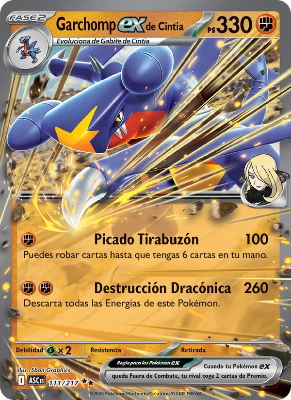Cynthia's Garchomp ex (ASC 111)