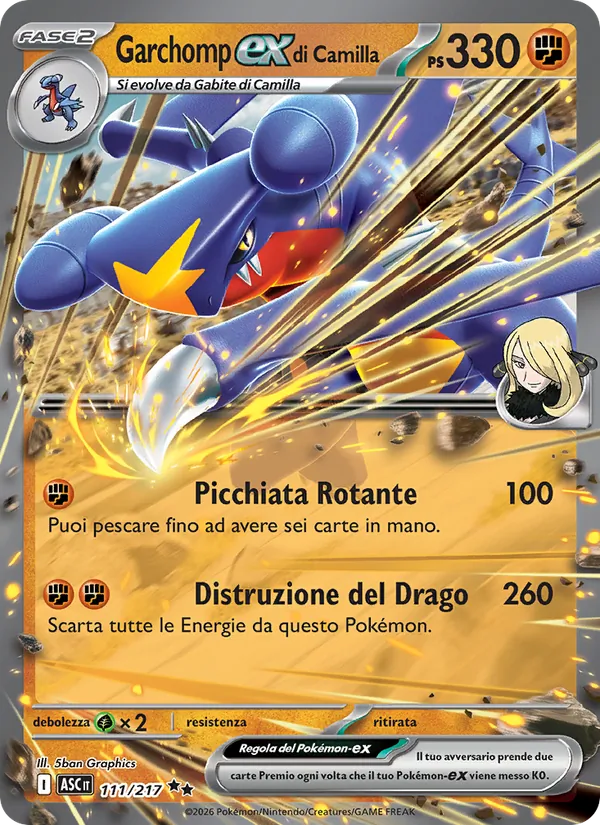 Cynthia's Garchomp ex (ASC 111)