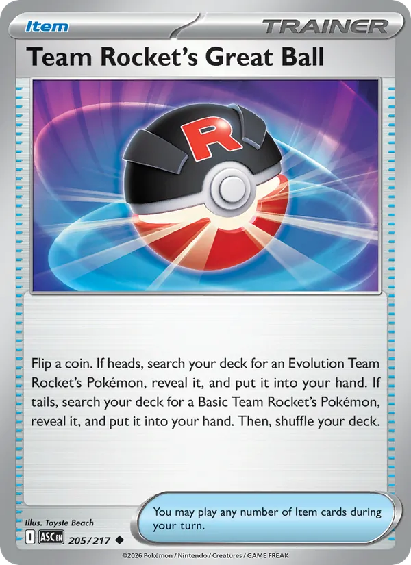 Team Rocket's Great Ball (ASC 205)