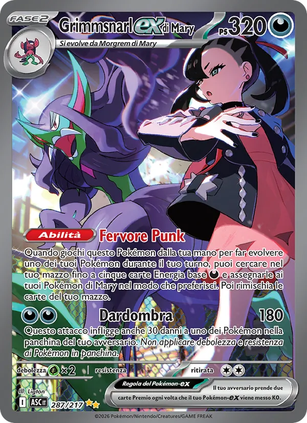 Marnie's Grimmsnarl ex (ASC 287)