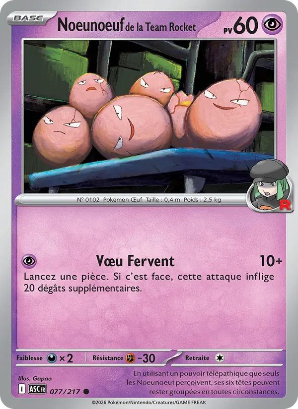 Noeunoeuf de la Team Rocket (xASC 077)