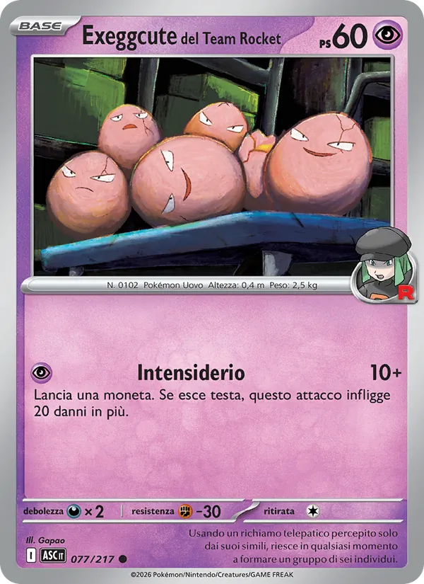 Exeggcute del Team Rocket (xASC 077)