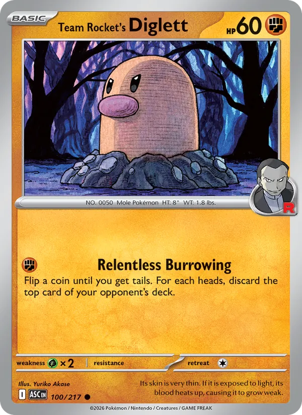 Team Rocket's Diglett (xASC 100)