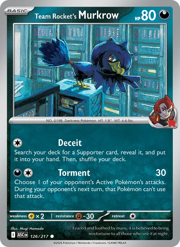 Murkrow del Team Rocket (xASC 126)