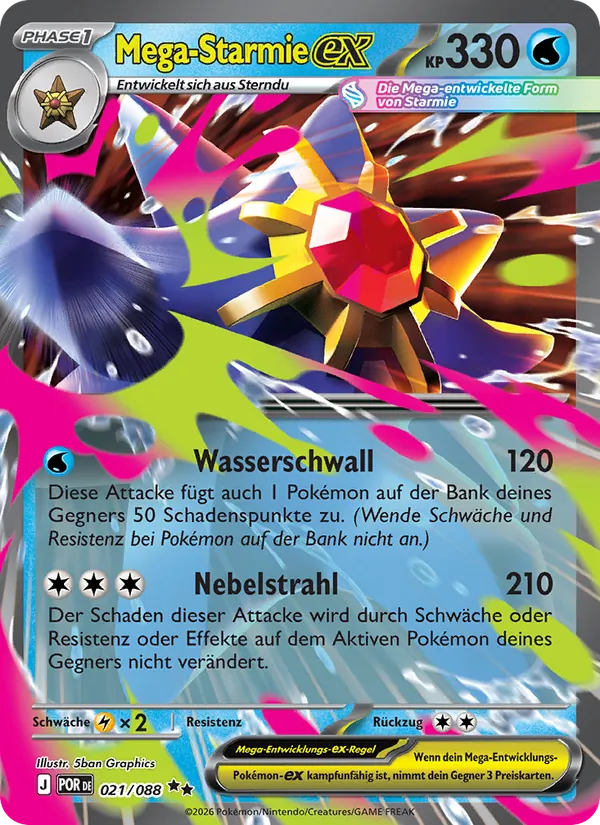 Mega Starmie ex (POR 021)
