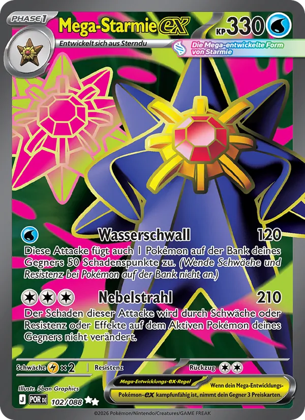 Mega Starmie ex (POR 102)