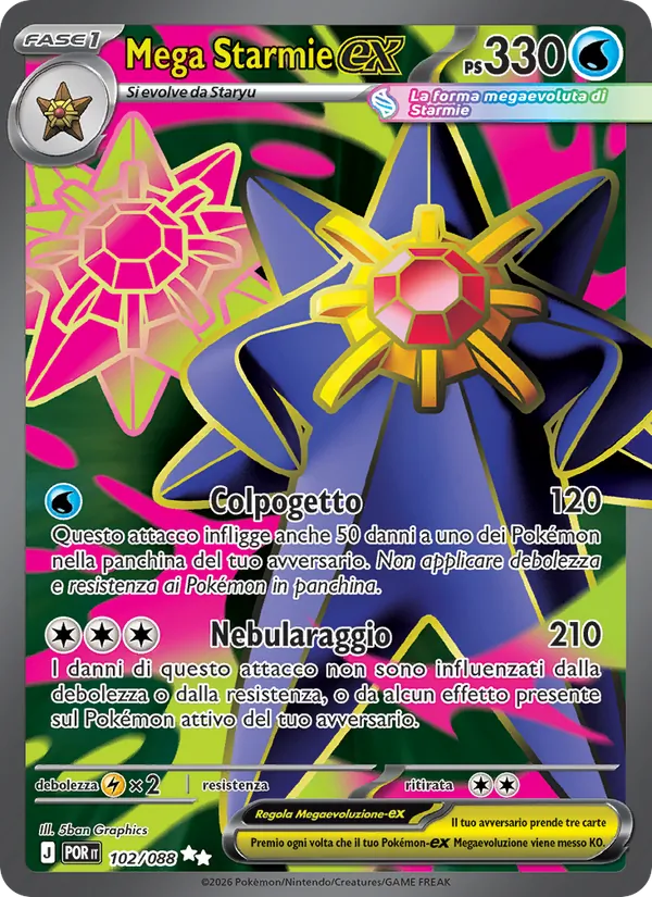 Mega Starmie ex (POR 102)