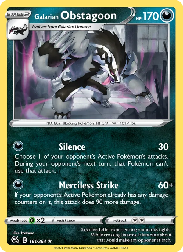 Galarian Obstagoon (FST 161)