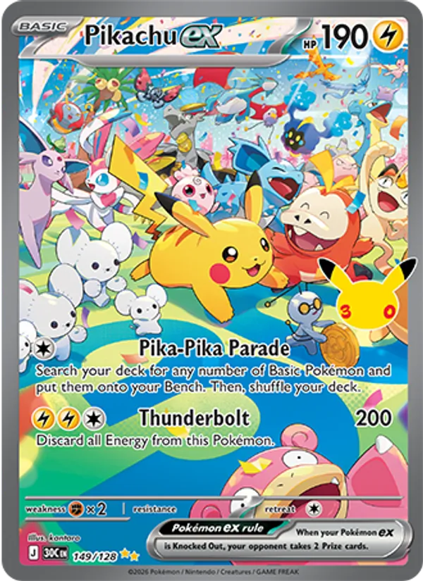 Pikachu ex (30C 149)